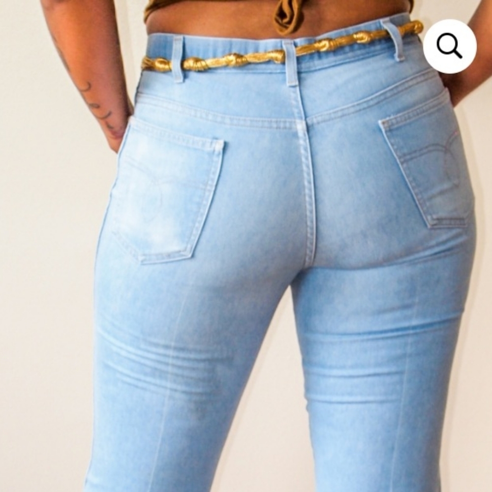Light vintage cropped jeans